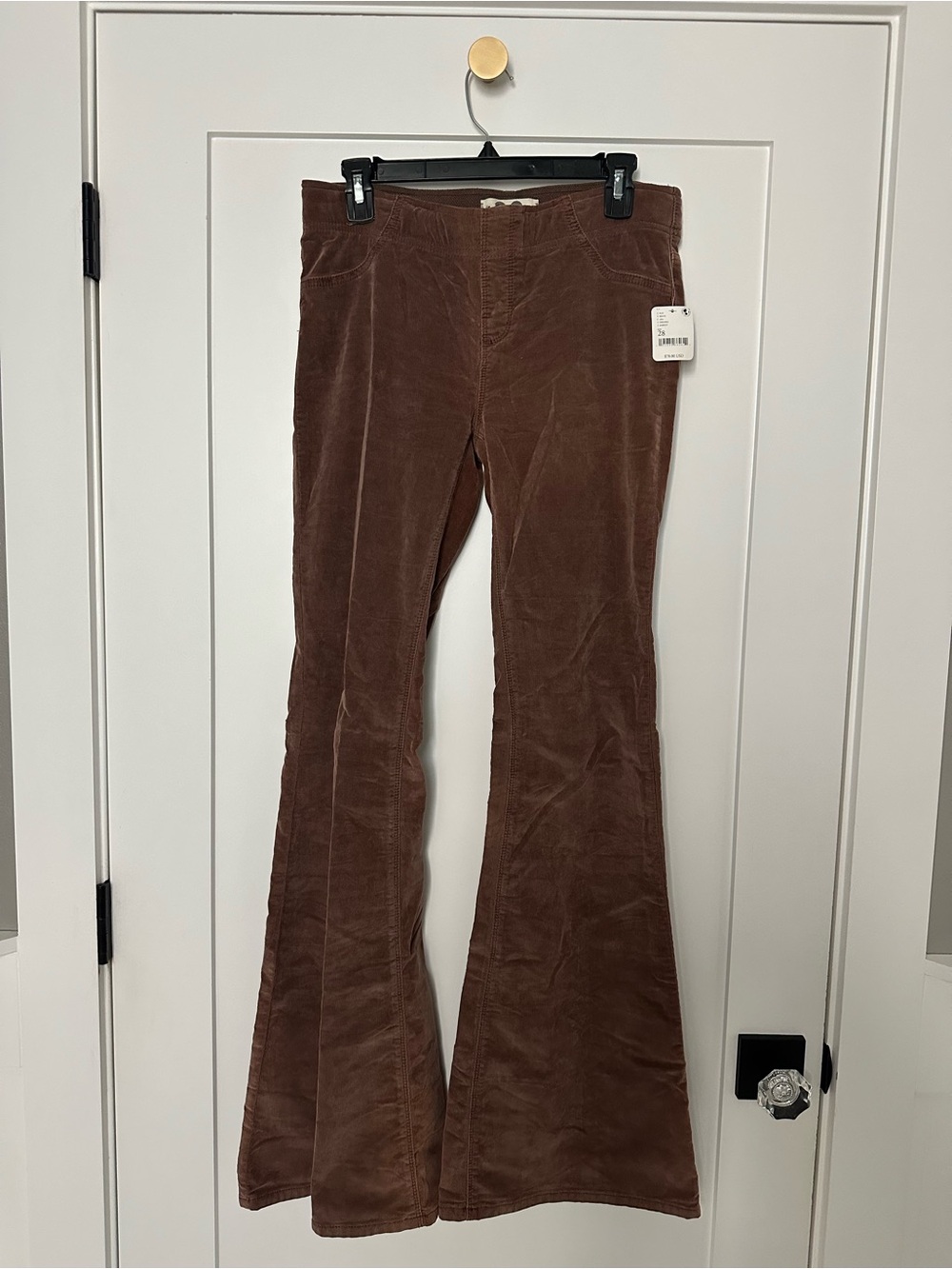 Brown Women's Corduroy Flare Jeans